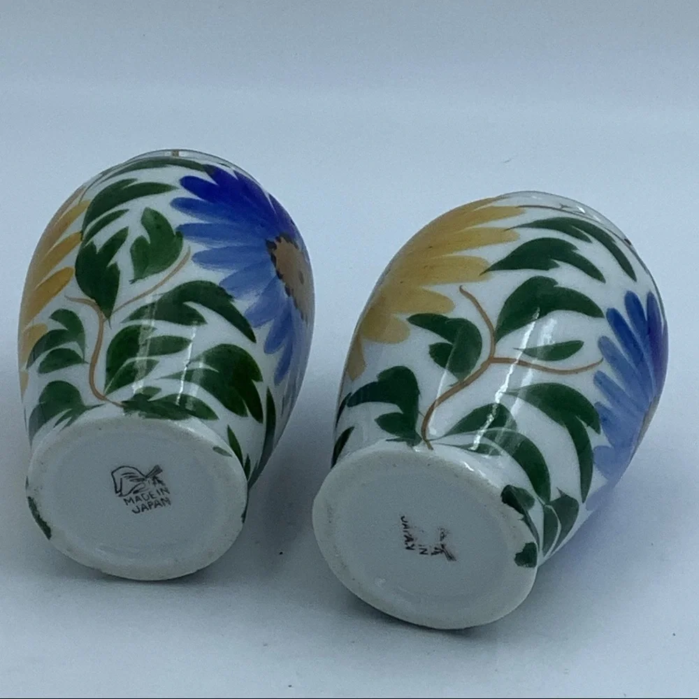 Pair of Mini Flower Vases Made in Japan